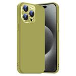 For iPhone 15 Pro Nano Lens Cover Liquid Silicone Phone Case(Fruit Green)