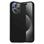 For iPhone 15 Pro Nano Lens Cover Liquid Silicone Phone Case(Black)