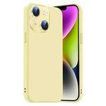 For iPhone 14 Plus Nano Lens Cover Liquid Silicone Phone Case(Yellow)