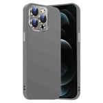 For iPhone 12 Pro Nano Lens Cover Liquid Silicone Phone Case(Titanium Gray)