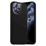 For iPhone 11 Pro Max Nano Lens Cover Liquid Silicone Phone Case(Black)