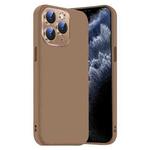 For iPhone 11 Pro Max Nano Lens Cover Liquid Silicone Phone Case(Desert Gold)