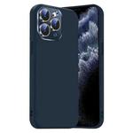 For iPhone 11 Pro Nano Lens Cover Liquid Silicone Phone Case(Titanium Blue)