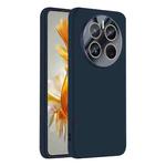 For Huawei Mate 50 / Mate 50E Nano Lens Cover Liquid Silicone Phone Case(Titanium Blue)