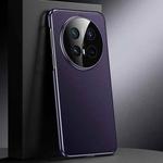 For Huawei Mate 70 Pro / 70 Pro+ Genuine Leather PC Phone Case(Dark Purple)