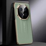 For Huawei Mate 70 RS Ultimate Genuine Leather PC Phone Case(Green)