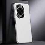 For Huawei nova 14 Pro Genuine Leather PC Phone Case(White)
