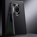 For Huawei nova 14 Ultra Genuine Leather PC Phone Case(Black)