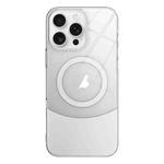 For iPhone 11 Pro Max Slim Color Contrast MagSafe PC Transparent Phone Case(Silver)