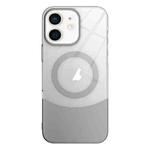 For iPhone 11 Slim Color Contrast MagSafe PC Transparent Phone Case(Grey)