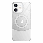 For iPhone 11 Slim Color Contrast MagSafe PC Transparent Phone Case(Silver)