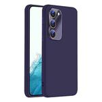 For Samsung Galaxy S22+ 5G Nano Lens Cover Liquid Silicone Phone Case(Dark Purple)