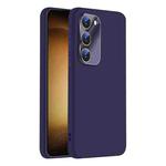 For Samsung Galaxy S23 5G Nano Lens Cover Liquid Silicone Phone Case(Dark Purple)