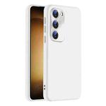 For Samsung Galaxy S23+ 5G Nano Lens Cover Liquid Silicone Phone Case(White)