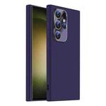 For Samsung Galaxy S23 Ultra 5G Nano Lens Cover Liquid Silicone Phone Case(Dark Purple)