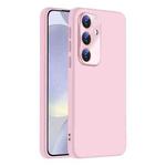 For Samsung Galaxy S24 5G Nano Lens Cover Liquid Silicone Phone Case(Pink)