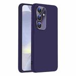 For Samsung Galaxy S24 5G Nano Lens Cover Liquid Silicone Phone Case(Dark Purple)