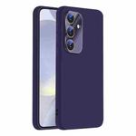 For Samsung Galaxy S24+ 5G Nano Lens Cover Liquid Silicone Phone Case(Dark Purple)