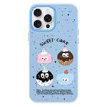 For iPhone 16 Pro Skin Feeling Jelly TPU Hybrid PC Phone Case(Little Monster Blue)