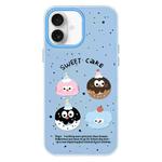 For iPhone 16 Plus Skin Feeling Jelly TPU Hybrid PC Phone Case(Little Monster Blue)