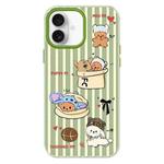 For iPhone 16 Plus Skin Feeling Jelly TPU Hybrid PC Phone Case(Doghouse Green)