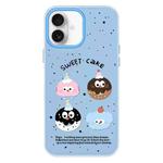 For iPhone 16 Skin Feeling Jelly TPU Hybrid PC Phone Case(Little Monster Blue)