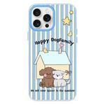 For iPhone 15 Pro Skin Feeling Jelly TPU Hybrid PC Phone Case(Dog Blue)