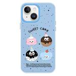 For iPhone 14 Plus Skin Feeling Jelly TPU Hybrid PC Phone Case(Little Monster Blue)