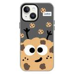 For iPhone 14 Plus Skin Feeling Jelly TPU Hybrid PC Phone Case(Cookie Black)