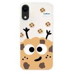 For iPhone XR Skin Feeling Jelly TPU Hybrid PC Phone Case(Cookie White)