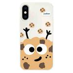 For iPhone XS Max Skin Feeling Jelly TPU Hybrid PC Phone Case(Cookie White)