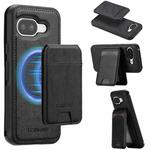 For Google Pixel 9a LC.IMEEKE L3 Series Detachable RFID Card Bag Magsafe Phone Case(Black)
