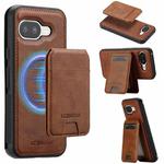 For Google Pixel 9a LC.IMEEKE L3 Series Detachable RFID Card Bag Magsafe Phone Case(Brown)