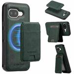 For Google Pixel 9a LC.IMEEKE L3 Series Detachable RFID Card Bag Magsafe Phone Case(Green)
