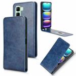 For Infinix Hot 50 4G Magnetic Vertical Flip Leather Phone Case(Blue)