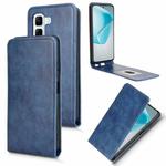 For Infinix Hot 50 5G Magnetic Vertical Flip Leather Phone Case(Blue)