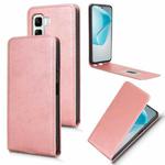 For Infinix Hot 50 5G Magnetic Vertical Flip Leather Phone Case(Rose Gold)