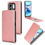 For Infinix Hot 50i 4G Magnetic Vertical Flip Leather Phone Case(Rose Gold)