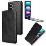 For Infinix Hot 50 Pro 4G Magnetic Vertical Flip Leather Phone Case(Black)