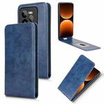 For Realme GT 7 Pro 5G Magnetic Vertical Flip Leather Phone Case(Blue)