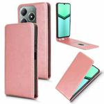 For Realme Note 60 4G / C63 4G / C61 4G Magnetic Vertical Flip Leather Phone Case(Rose Gold)