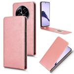 For Realme 14 Pro Lite / 13 Pro Global Magnetic Vertical Flip Leather Phone Case(Rose Gold)