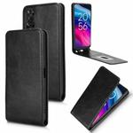 For TCL 505 4G Magnetic Vertical Flip Leather Phone Case(Black)