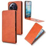 For TCL 50 Nxtpaper 5G Magnetic Vertical Flip Leather Phone Case(Brown)