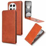 For Tecno Spark 30 Pro 4G Magnetic Vertical Flip Leather Phone Case(Brown)