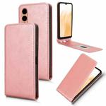 For Fujitsu Arrows F-52E We2 Magnetic Vertical Flip Leather Phone Case(Rose Gold)