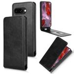 For Google Pixel 9a Magnetic Vertical Flip Leather Phone Case(Black)