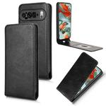 For Google Pixel 9 Pro XL Magnetic Vertical Flip Leather Phone Case(Black)