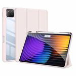 For Xiaomi Pad 7 / 7 Pro DUX DUCIS TOBY Series Antiskid Leather Tablet Case with Sleep / Wake-up Function(Pink)