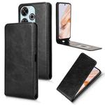 For Redmi 13 4G / Note 13R 5G Magnetic Vertical Flip Leather Phone Case(Black)